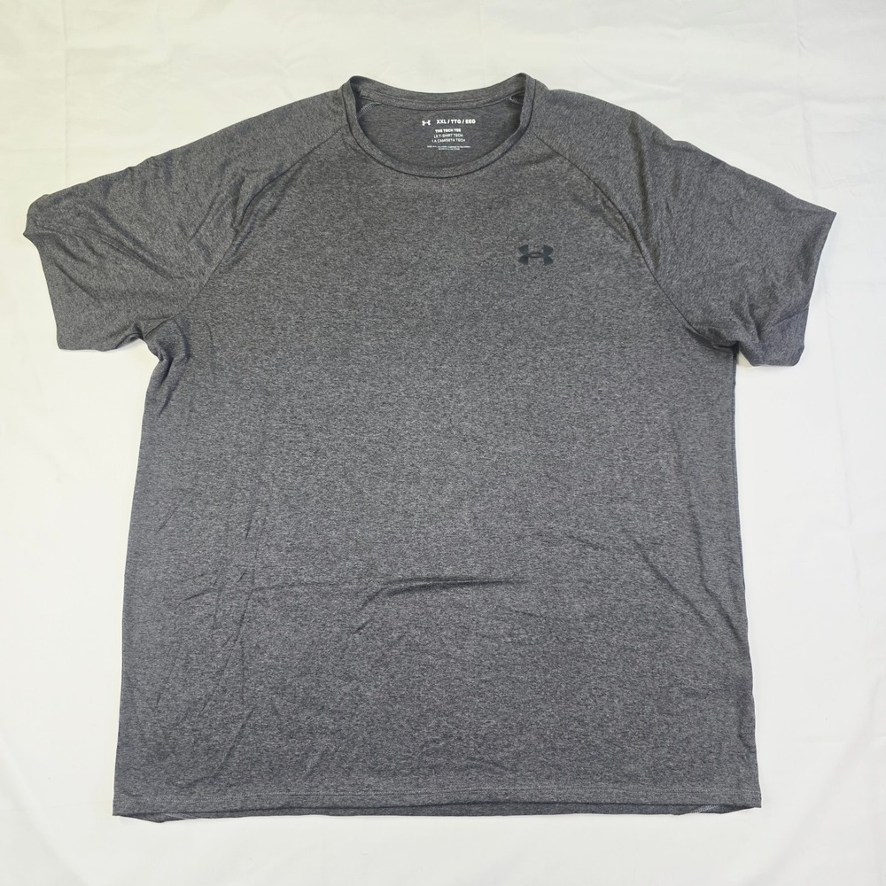 Under Armour Tech Tee T-Shirt Men's XXL Gray Short Sleeve Activewear Performance